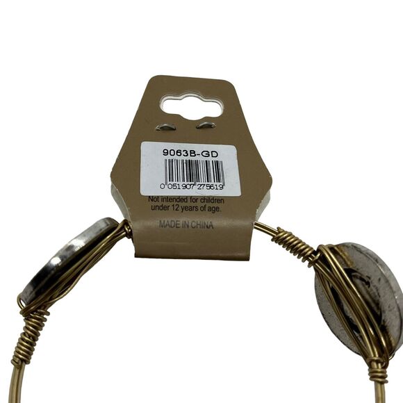 Krave 12 Guage Wire Twist Bracelet New Gold & Silver Tone Metal Women Runs Small - Picture 3 of 12